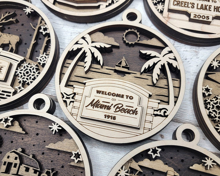 Welcome Sign Ornament Collection - 17 Design Themes Included - 4 Variations of each - SVG, PDF, AI File types - Works With All Lasers