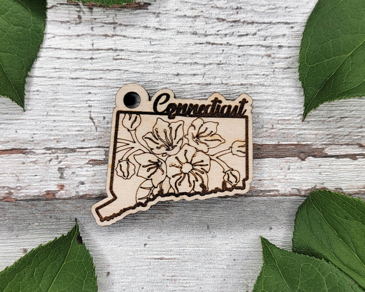 Connecticut State Flower Collection - Ornaments, Keychains & Signage Included - SVG, PDF, AI File types - Works With All Lasers
