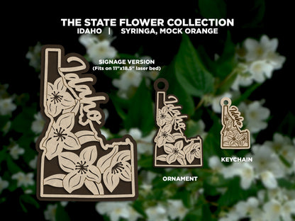 Idaho State Flower Collection - Ornaments, Keychains & Signage Included - SVG, PDF, AI File types - Works With All Lasers