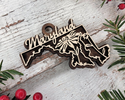 Maryland State Flower Collection - Ornaments, Keychains & Signage Included - SVG, PDF, AI File types - Works With All Lasers