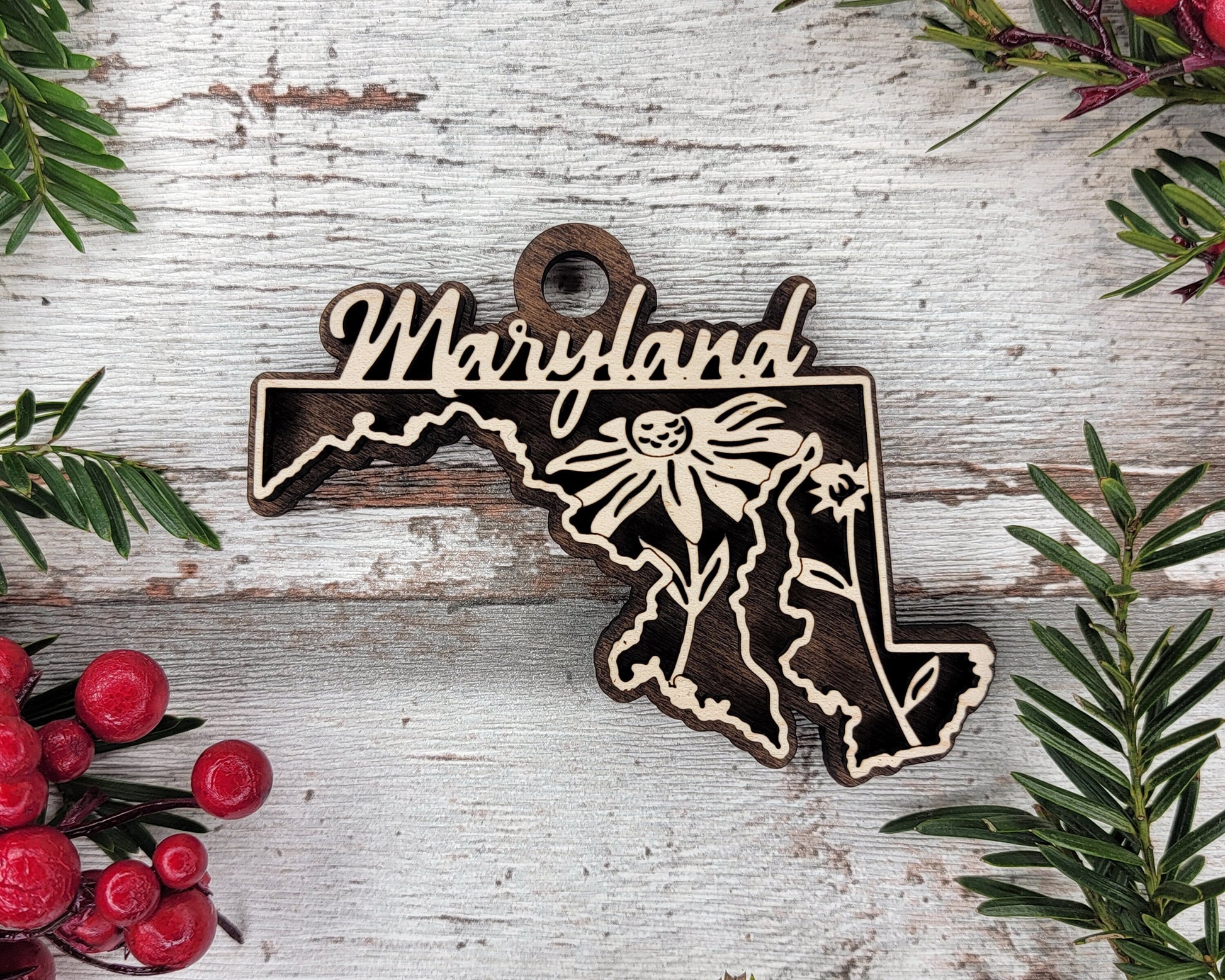 Maryland State Flower Collection - Ornaments, Keychains & Signage Included - SVG, PDF, AI File types - Works With All Lasers