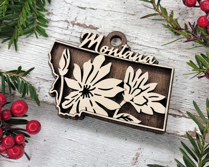 Montana State Flower Collection - Ornaments, Keychains & Signage Included - SVG, PDF, AI File types - Works With All Lasers