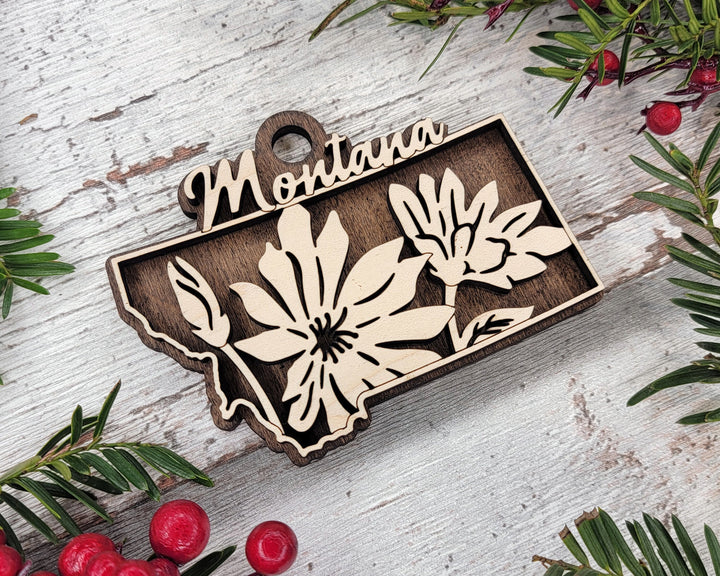 Montana State Flower Collection - Ornaments, Keychains & Signage Included - SVG, PDF, AI File types - Works With All Lasers