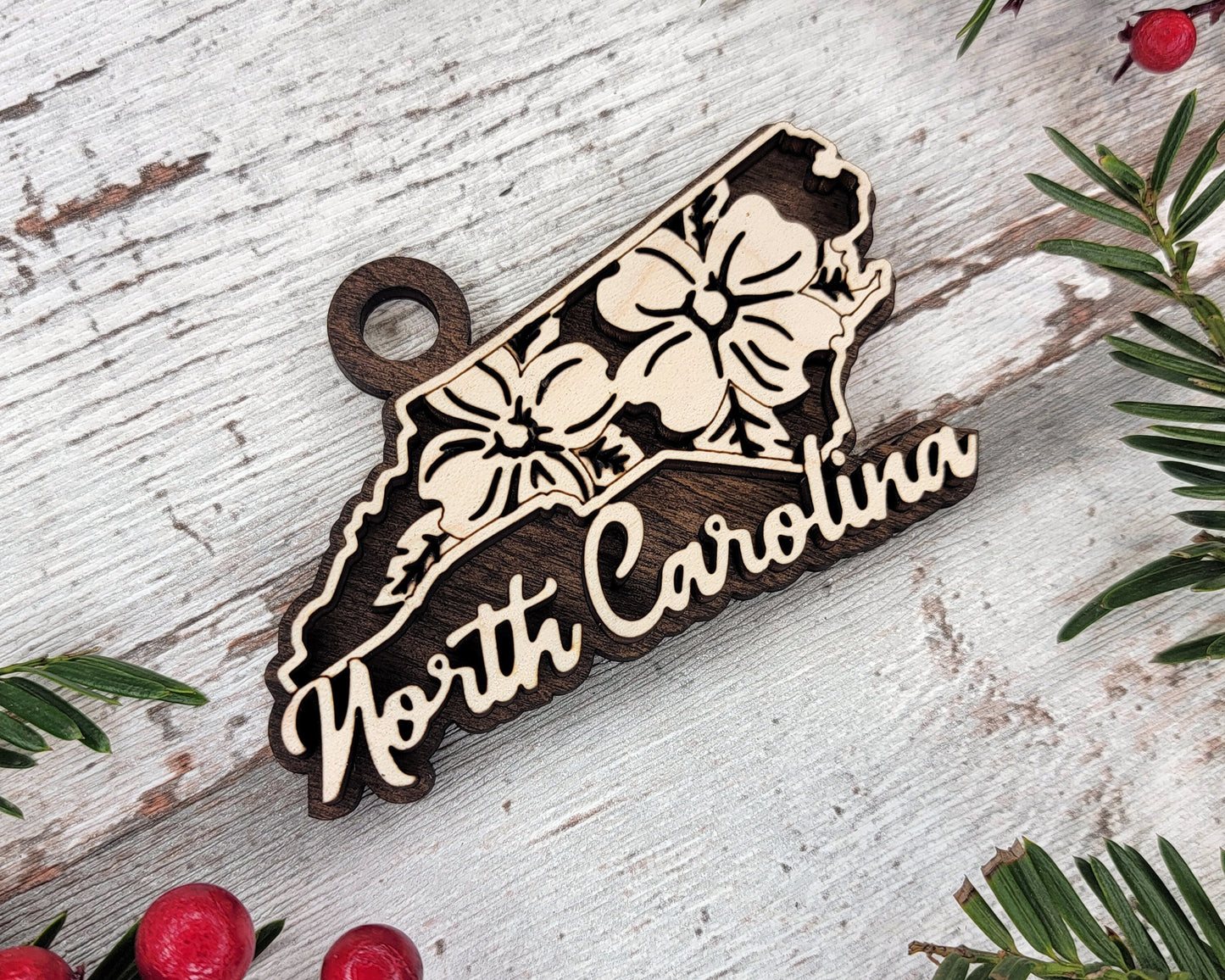 North Carolina State Flower Collection - Ornaments, Keychains & Signage Included - SVG, PDF, AI File types - Works With All Lasers