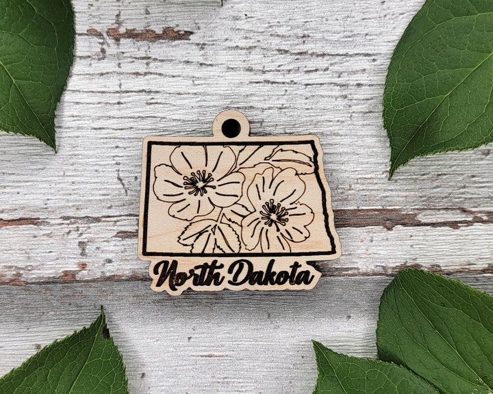 North Dakota State Flower Collection - Ornaments, Keychains & Signage Included - SVG, PDF, AI File types - Works With All Lasers