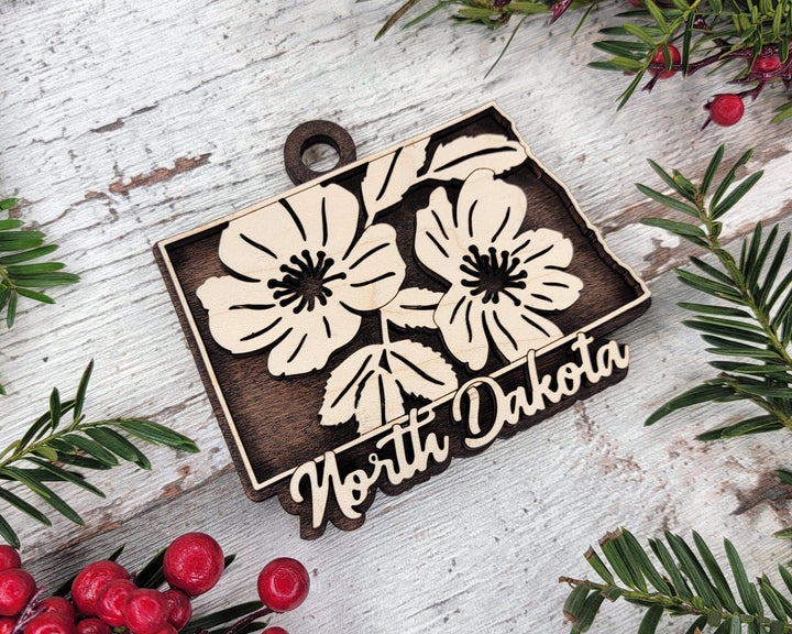 North Dakota State Flower Collection - Ornaments, Keychains & Signage Included - SVG, PDF, AI File types - Works With All Lasers