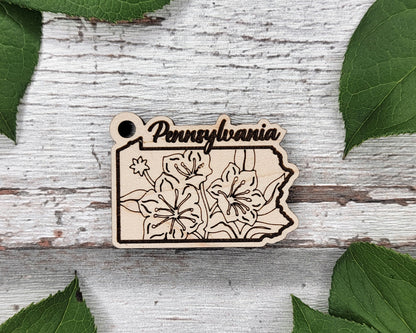 Pennsylvania State Flower Collection - Ornaments, Keychains & Signage Included - SVG, PDF, AI File types - Works With All Lasers