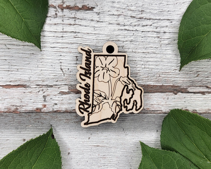 Rhode Island State Flower Collection - Ornaments, Keychains & Signage Included - SVG, PDF, AI File types - Works With All Lasers