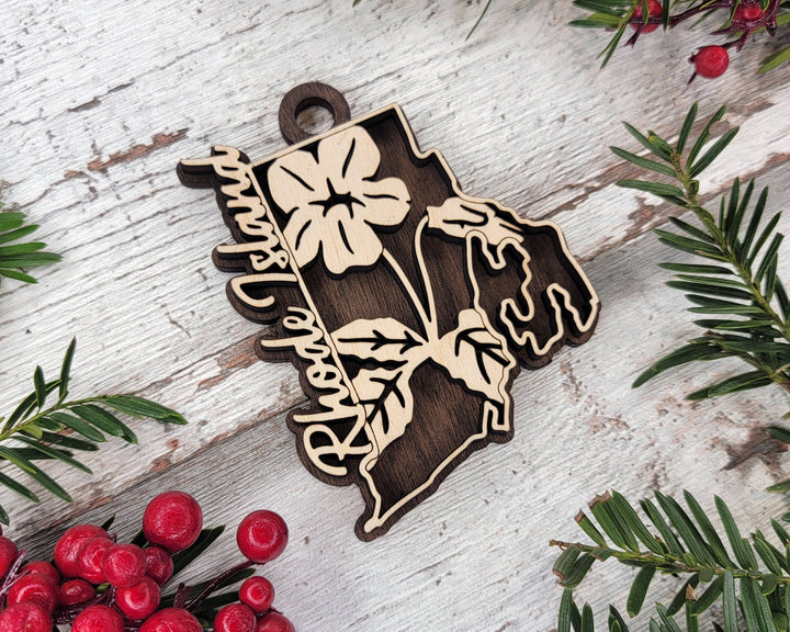 Rhode Island State Flower Collection - Ornaments, Keychains & Signage Included - SVG, PDF, AI File types - Works With All Lasers