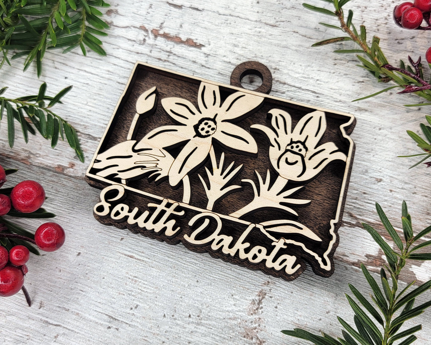 South Dakota State Flower Collection - Ornaments, Keychains & Signage Included - SVG, PDF, AI File types - Works With All Lasers