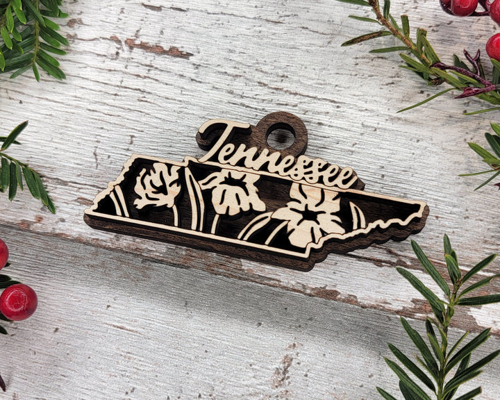 Tennessee State Flower Collection - Ornaments, Keychains & Signage Included - SVG, PDF, AI File types - Works With All Lasers