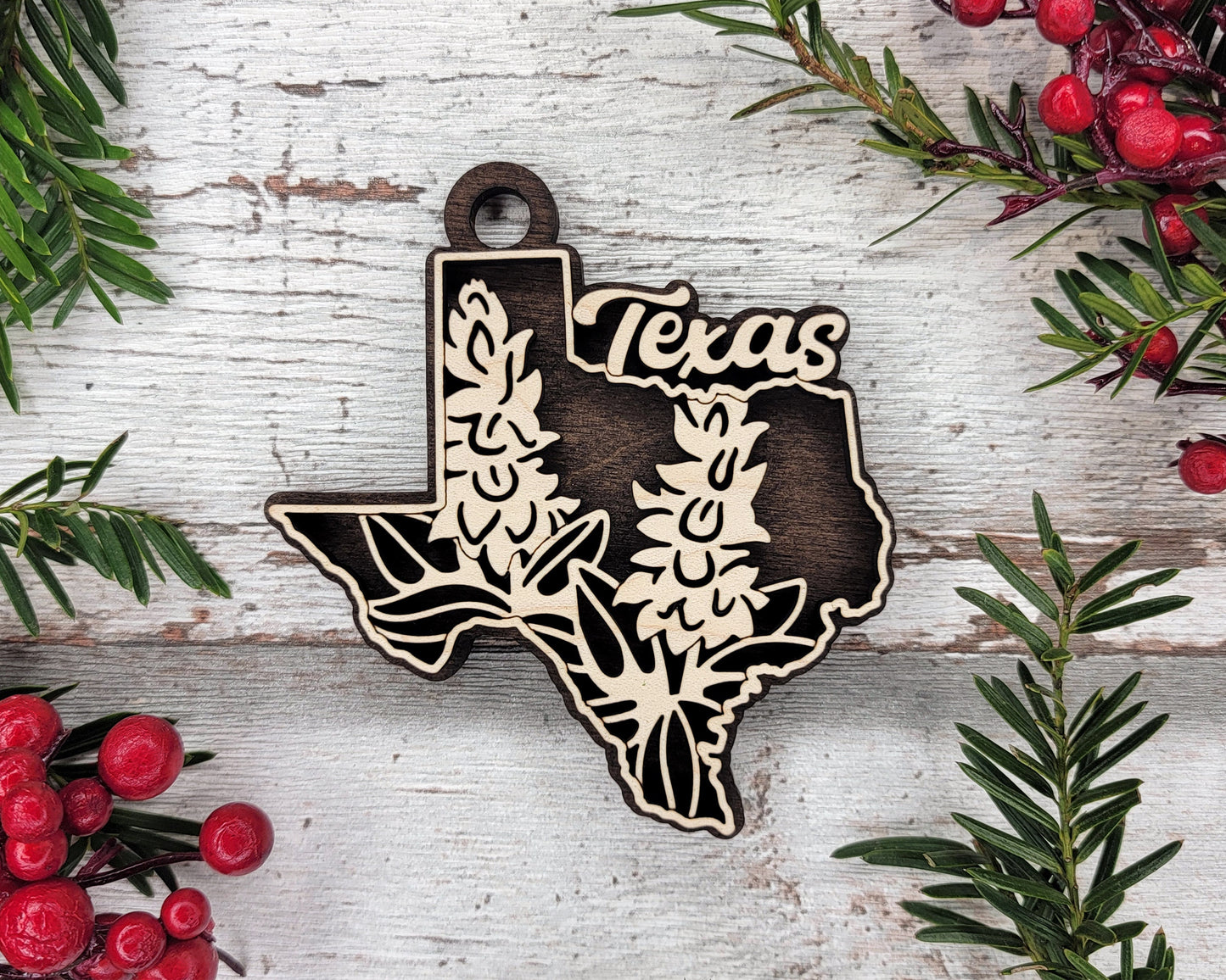 Texas State Flower Collection - Ornaments, Keychains & Signage Included - SVG, PDF, AI File types - Works With All Lasers