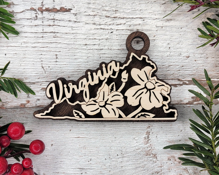 Virginia State Flower Collection - Ornaments, Keychains & Signage Included - SVG, PDF, AI File types - Works With All Lasers