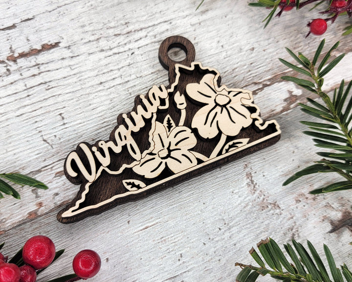 Virginia State Flower Collection - Ornaments, Keychains & Signage Included - SVG, PDF, AI File types - Works With All Lasers