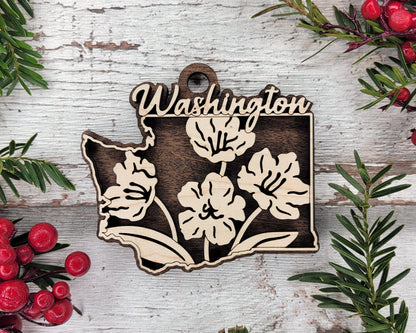 Washington State Flower Collection - Ornaments, Keychains & Signage Included - SVG, PDF, AI File types - Works With All Lasers