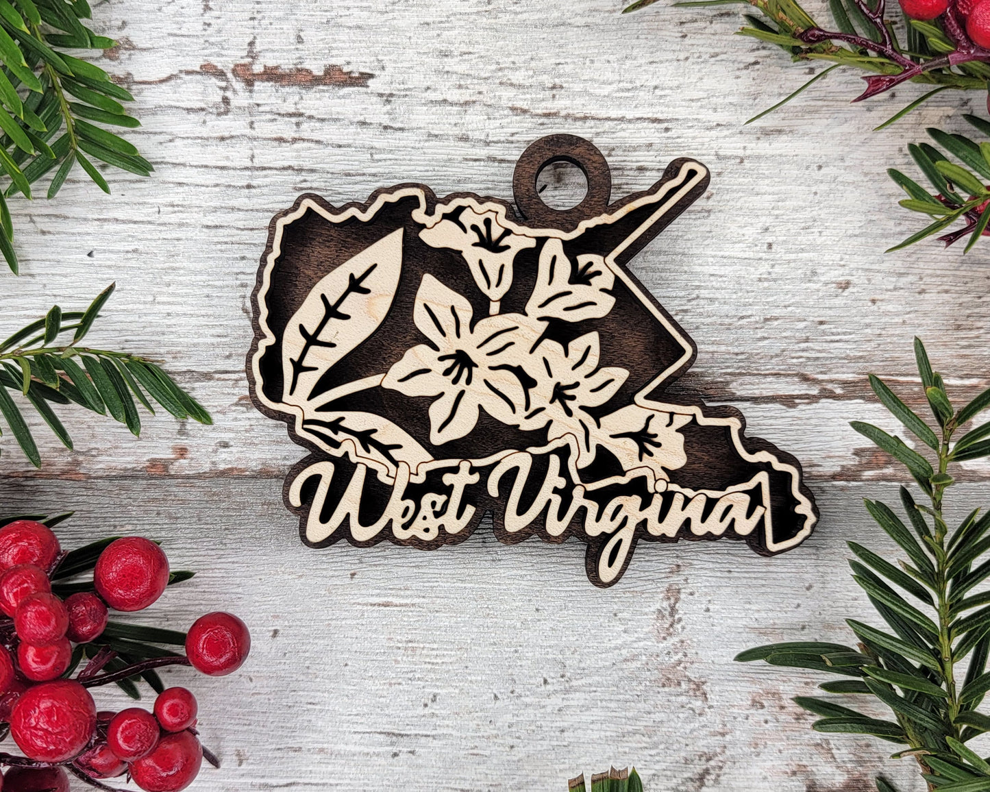 West Virginia State Flower Collection - Ornaments, Keychains & Signage Included - SVG, PDF, AI File types - Works With All Lasers