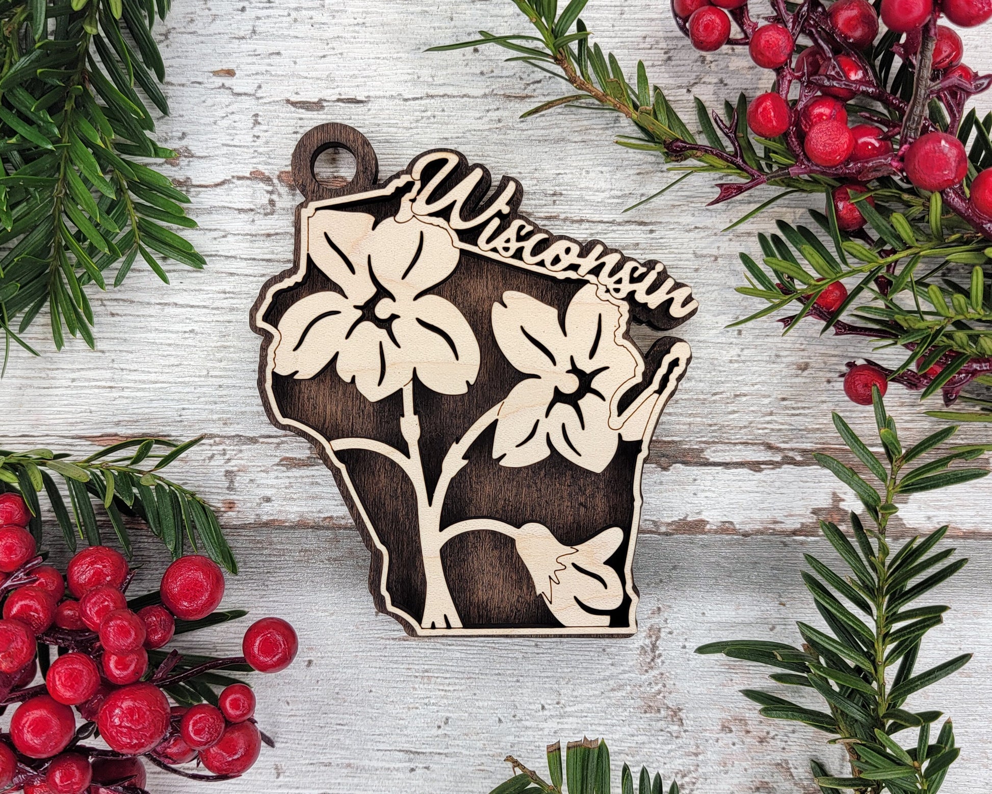 Wisconsin State Flower Collection - Ornaments, Keychains & Signage Included - SVG, PDF, AI File types - Works With All Lasers