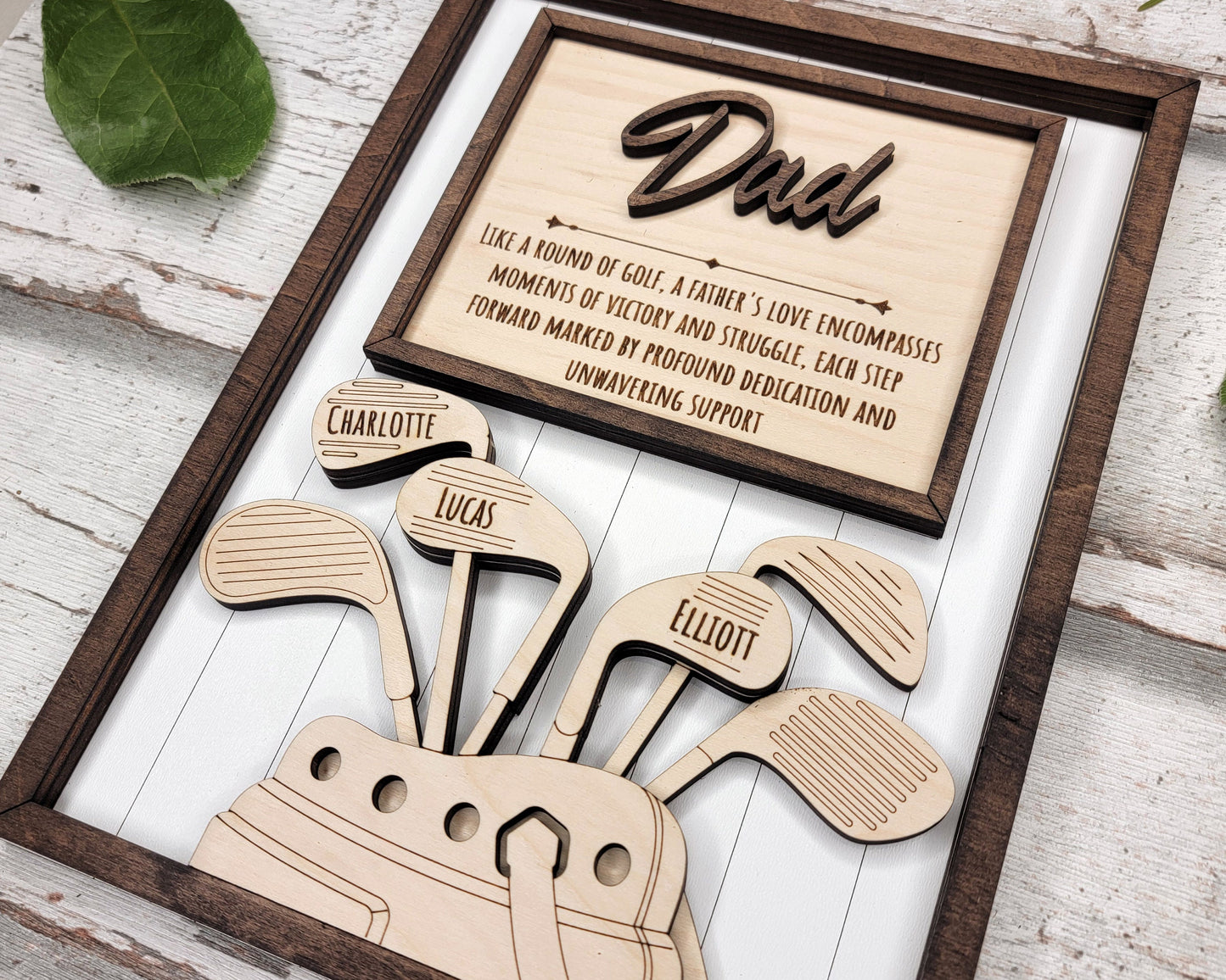 Dad's Golf Signage - 1-6 Name - 8 variations of 'Dad' - Tested on Glowforge, Xtool & Lightburn