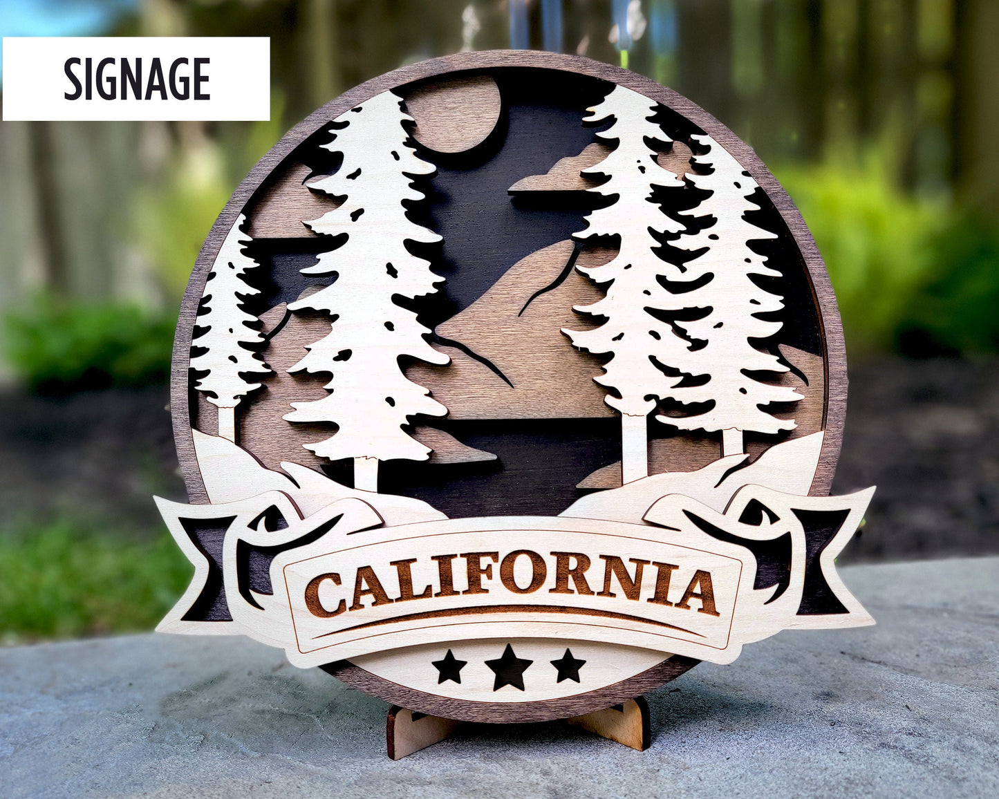 Discover America Product Set - Includes Ornaments, Signage & Key Hanger - SVG, PDF, AI File types - Works With All Lasers