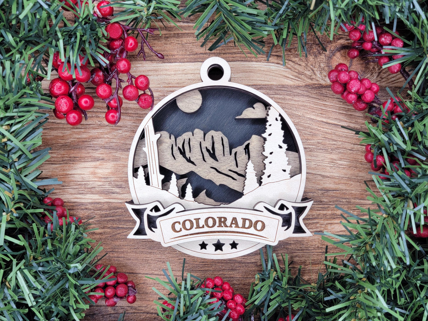 Colorado Discover America Set - Includes Ornaments, Signage & Key Hanger - SVG, PDF, AI File types - Works With All Lasers