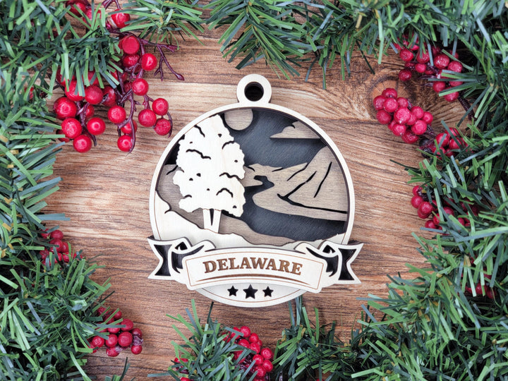 Delaware Discover America Set - Includes Ornaments, Signage & Key Hanger - SVG, PDF, AI File types - Works With All Lasers