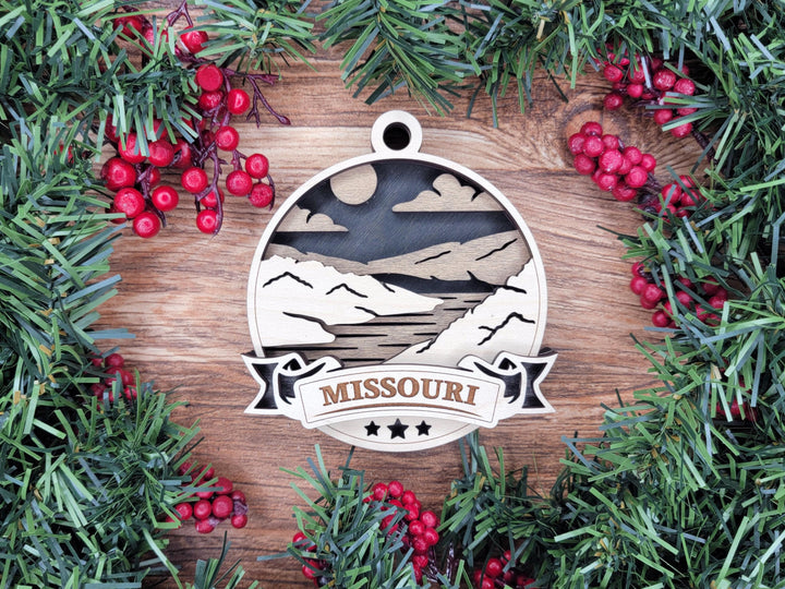 Missouri Discover America Set - Includes Ornaments, Signage & Key Hanger - SVG, PDF, AI File types - Works With All Lasers
