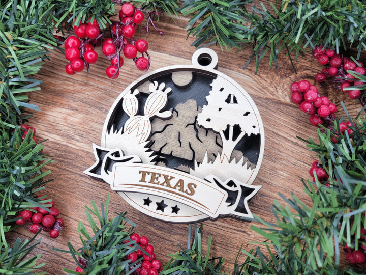 Texas Discover America Set - Includes Ornaments, Signage & Key Hanger - SVG, PDF, AI File types - Works With All Lasers