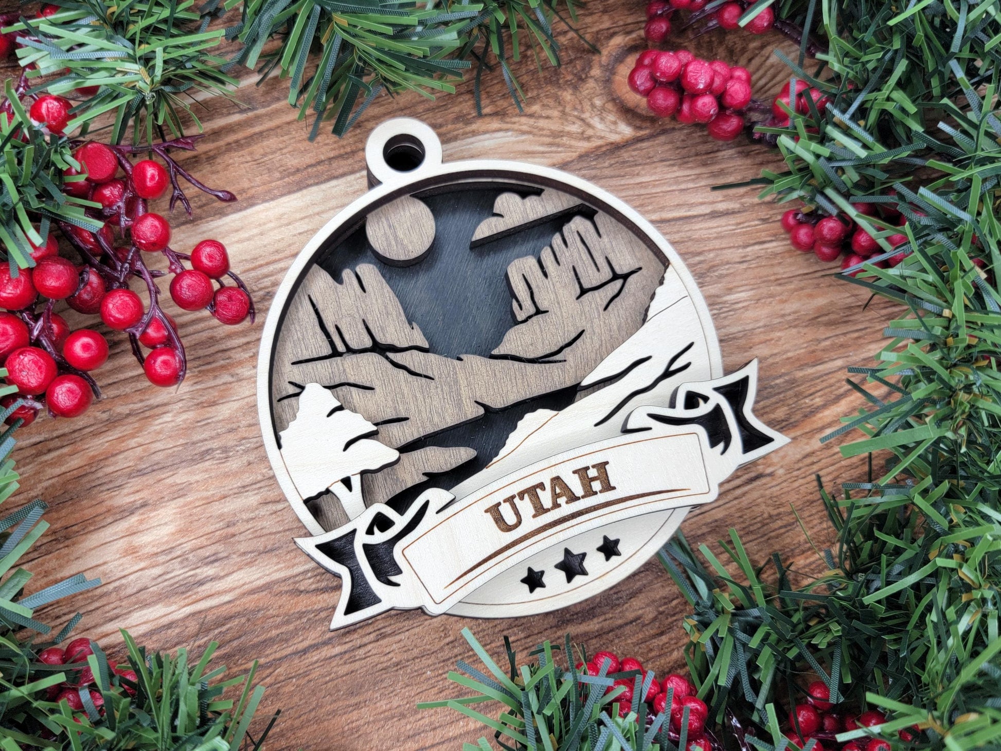 Utah Discover America Set - Includes Ornaments, Signage & Key Hanger - SVG, PDF, AI File types - Works With All Lasers