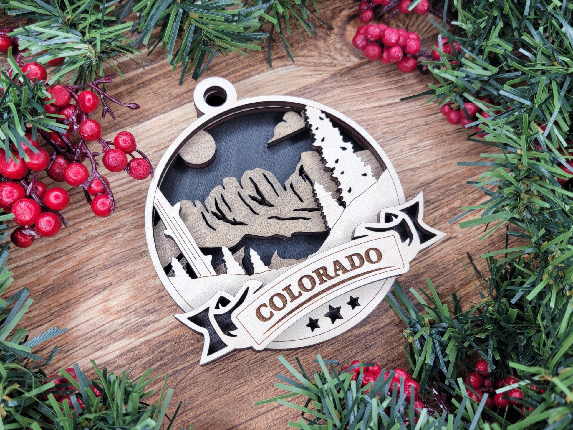 Colorado Discover America Set - Includes Ornaments, Signage & Key Hanger - SVG, PDF, AI File types - Works With All Lasers