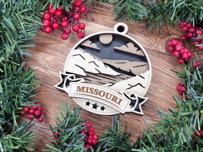 Missouri Discover America Set - Includes Ornaments, Signage & Key Hanger - SVG, PDF, AI File types - Works With All Lasers