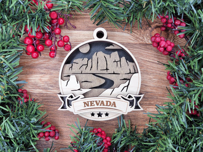 Nevada Discover America Set - Includes Ornaments, Signage & Key Hanger - SVG, PDF, AI File types - Works With All Lasers