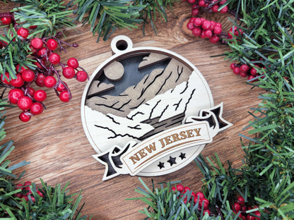 New Jersey Discover America Set - Includes Ornaments, Signage & Key Hanger - SVG, PDF, AI File types - Works With All Lasers