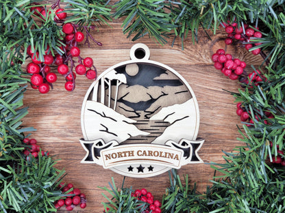 North Carolina Discover America Set - Includes Ornaments, Signage & Key Hanger - SVG, PDF, AI File types - Works With All Lasers