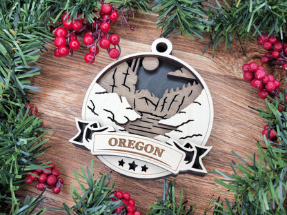 Oregon Discover America Set - Includes Ornaments, Signage & Key Hanger - SVG, PDF, AI File types - Works With All Lasers