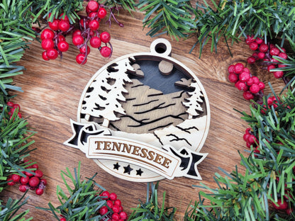 Tennessee Discover America Set - Includes Ornaments, Signage & Key Hanger - SVG, PDF, AI File types - Works With All Lasers