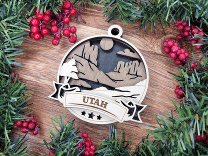 Utah Discover America Set - Includes Ornaments, Signage & Key Hanger - SVG, PDF, AI File types - Works With All Lasers