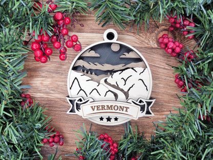 Vermont America Set - Includes Ornaments, Signage & Key Hanger - SVG, PDF, AI File types - Works With All Lasers