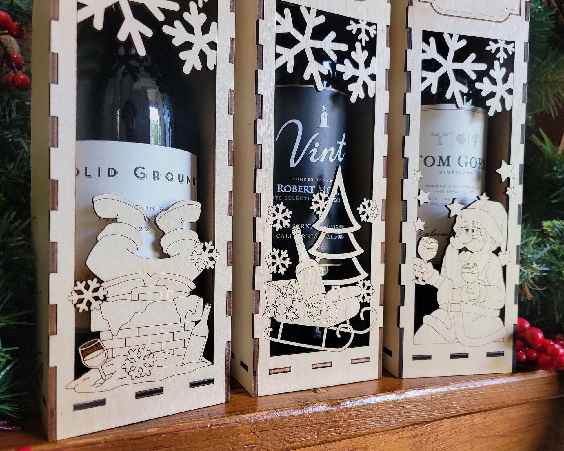 Naughty Wine Boxes - 7 Unique Designs - Fits all Material Thickness - SVG, PDF, AI File Download - Works on all Laser Types