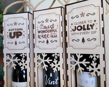 Naughty Wine Boxes - 7 Unique Designs - Fits all Material Thickness - SVG, PDF, AI File Download - Works on all Laser Types