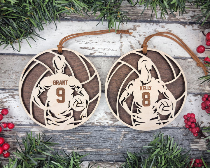 Stadium Series Spotlight Ornaments - Volleyball Male and Female Options - SVG, PDF, AI File Download - Works with all Laser Types