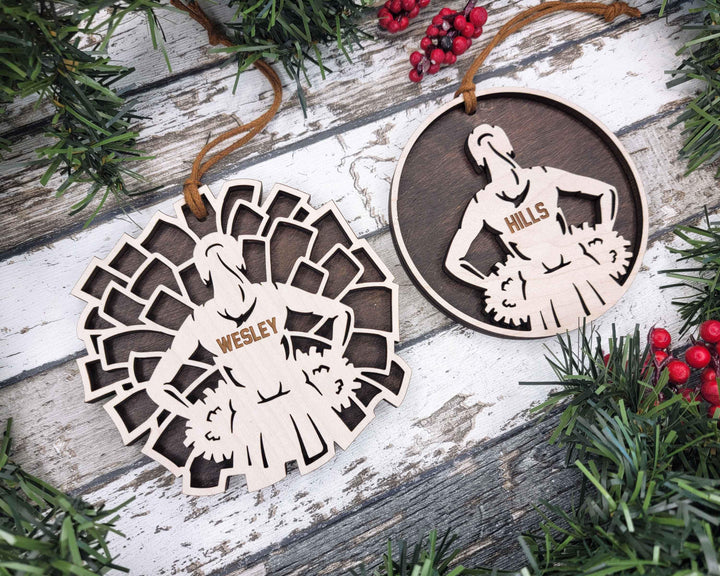 Stadium Series Spotlight Ornaments - Cheerleader - Male and Female Options - SVG, PDF, AI File Download - Works with all Laser Types