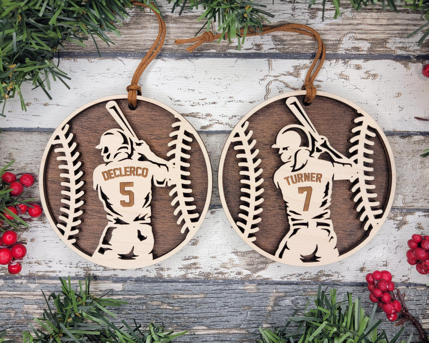 Stadium Series Spotlight Ornaments - Baseball Male and Female Options - SVG, PDF, AI File Download - Works with all Laser Types