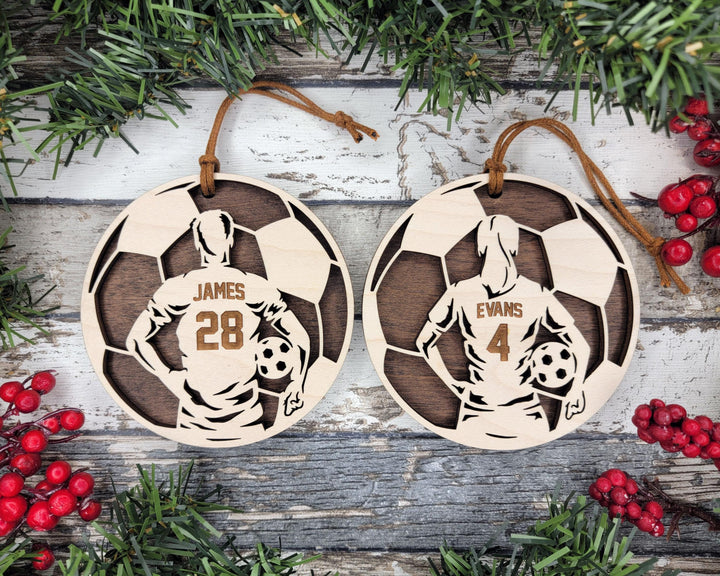 Stadium Series Spotlight Ornaments - Soccer Male and Female Options - SVG, PDF, AI File Download - Works with all Laser Types