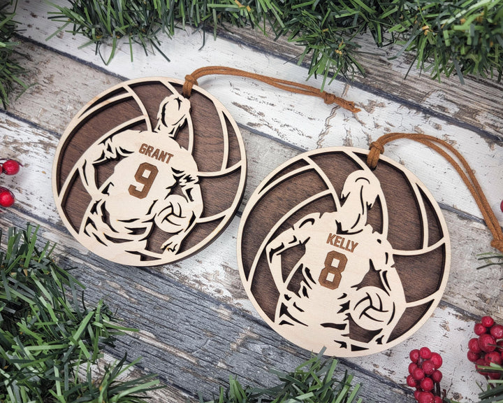 Stadium Series Spotlight Ornaments - Volleyball Male and Female Options - SVG, PDF, AI File Download - Works with all Laser Types