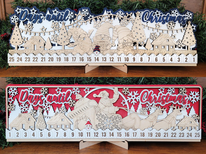 The Ultimate Christmas Countdowns - 5 Designs with Ascending and Descending Options - SVG, PDF, AI File Download - Works with all lasers