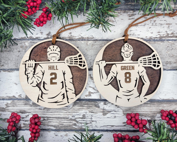 Stadium Series Spotlight Ornaments - Lacrosse Male and Female Options - SVG, PDF, AI File Download - Works with all Laser Types