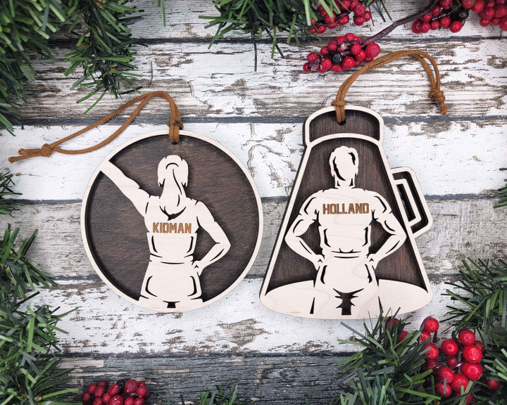 Stadium Series Spotlight Ornaments - Cheerleader - Male and Female Options - SVG, PDF, AI File Download - Works with all Laser Types