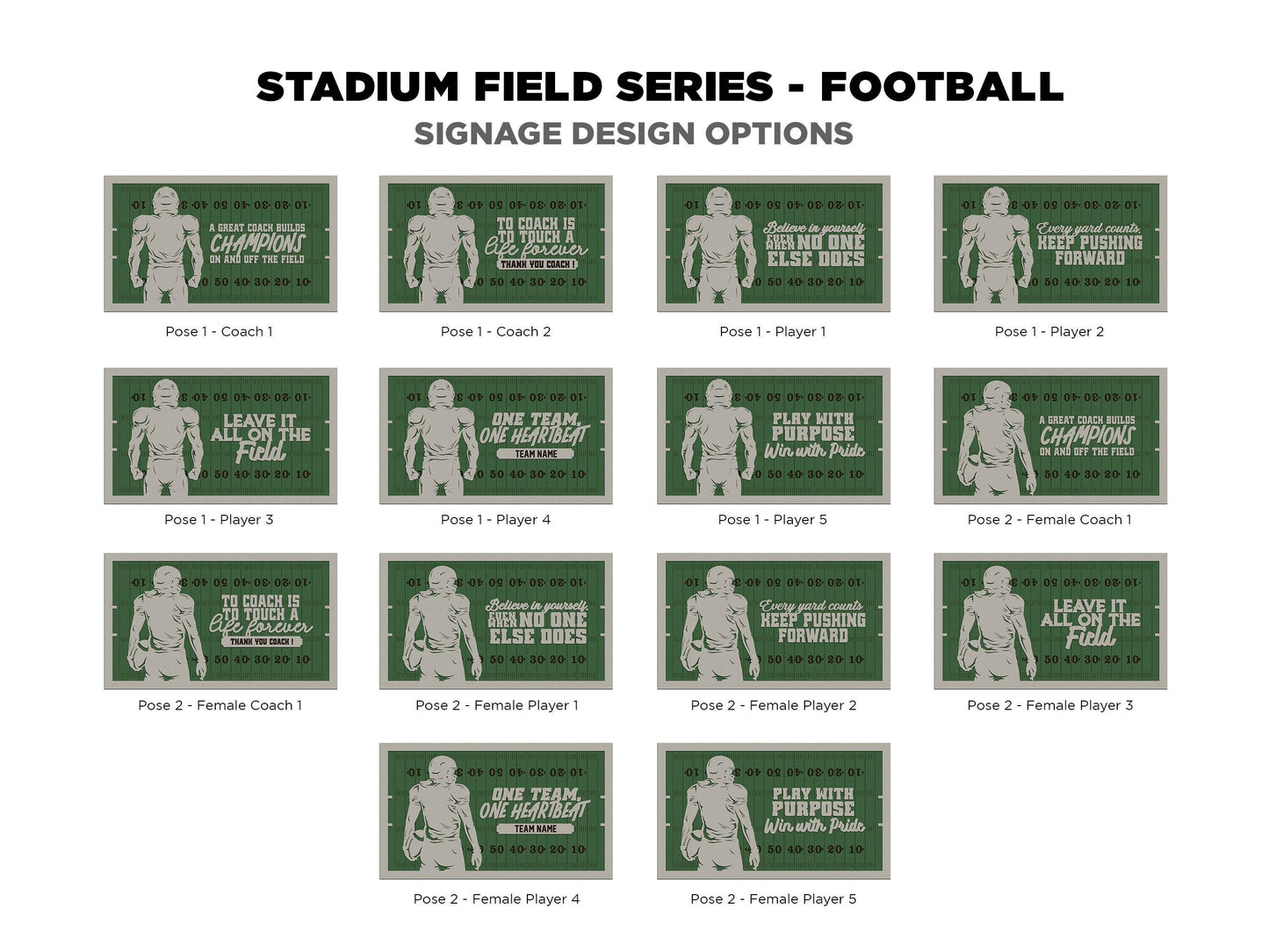 Stadium Series Spotlight Ornaments - Football Male and Female Options - SVG, PDF, AI File Download - Works with all Laser Types