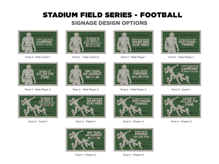Stadium Series Spotlight Ornaments - Football Male and Female Options - SVG, PDF, AI File Download - Works with all Laser Types