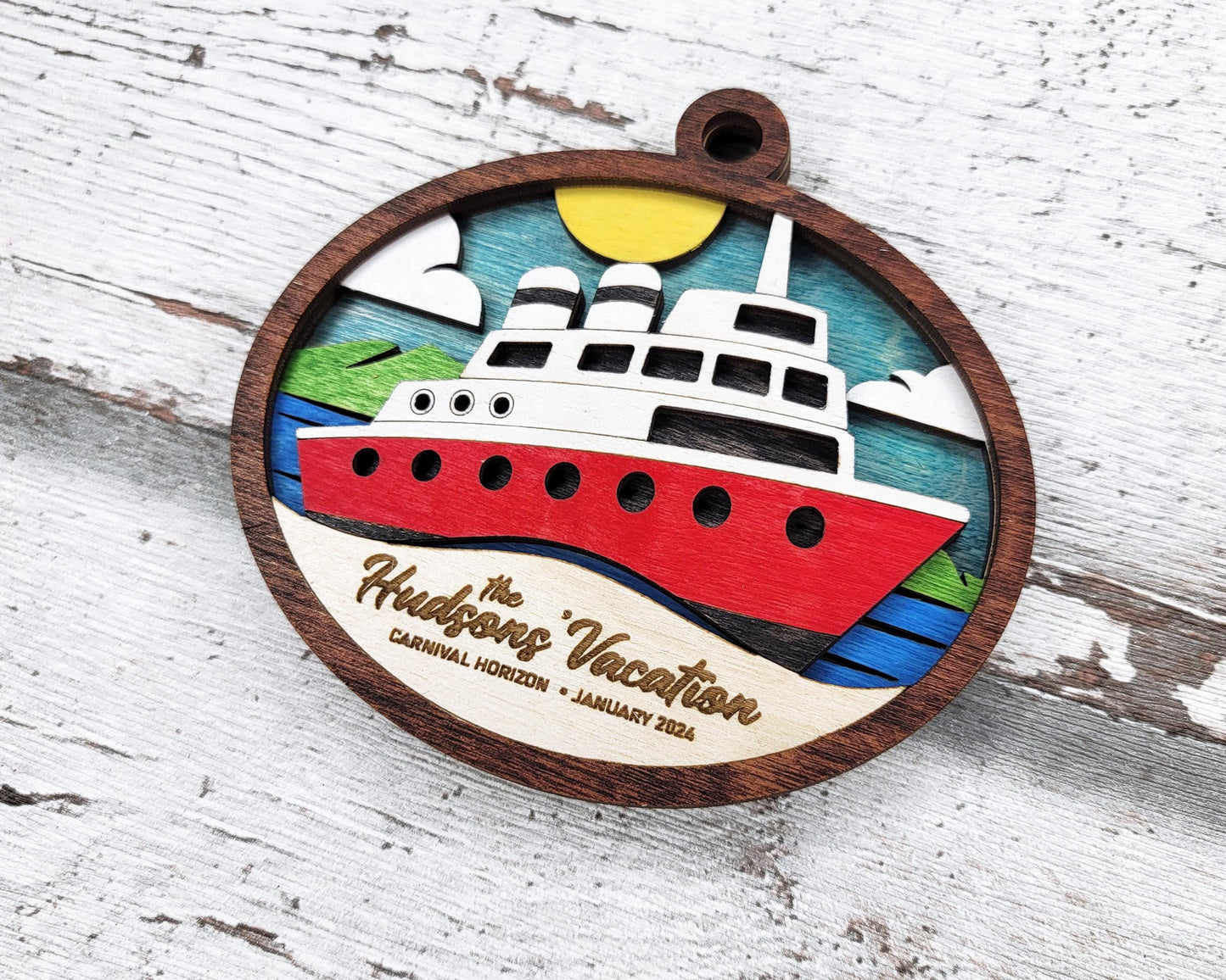 Memories at Sea Ornament - SVG, PDF, AI File Download - Works with all Laser Types